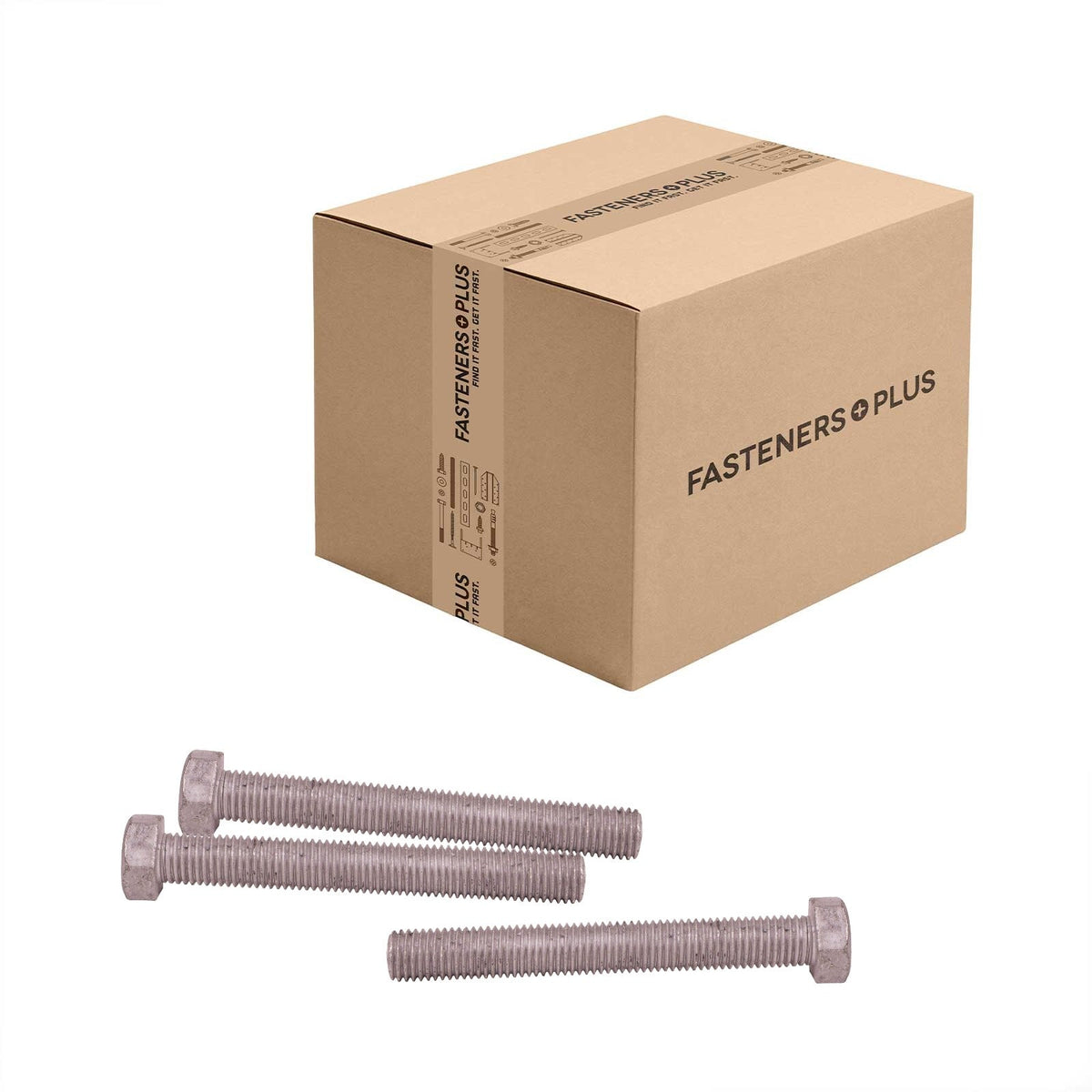 Conquest 3/4" x 6" A307 Grade A Fully Threaded Hex Bolt - Hot Dip Galvanized - Carton of 50
