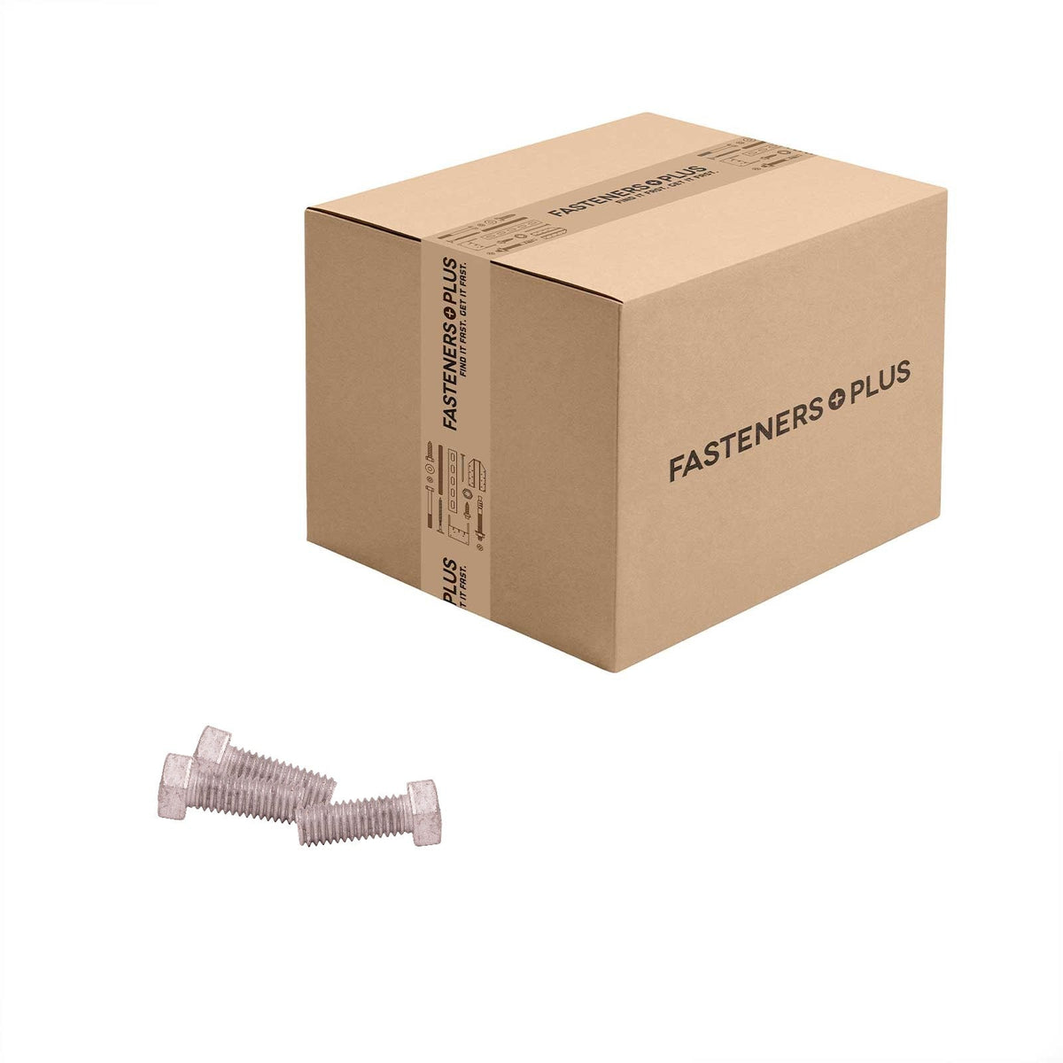 Conquest 3/8" x 1" A307 Grade A Fully Threaded Hex Bolt - Hot Dip Galvanized - Carton of 1,500