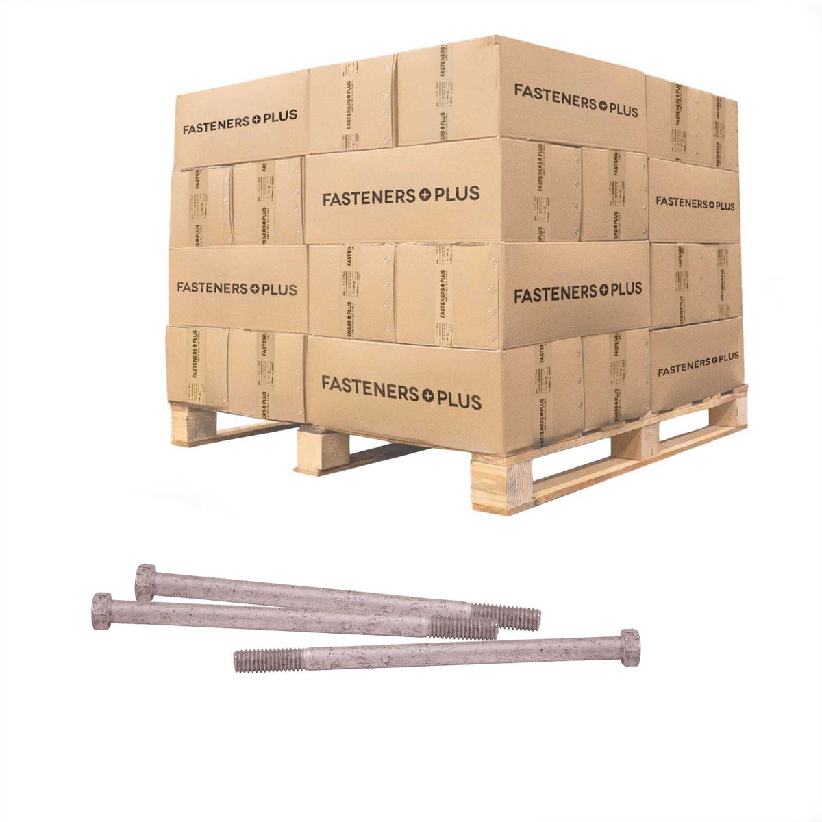 Conquest 3/8" x 6" A307 Grade A Hex Bolt - Hot Dip Galvanized - Pallet of 10,800