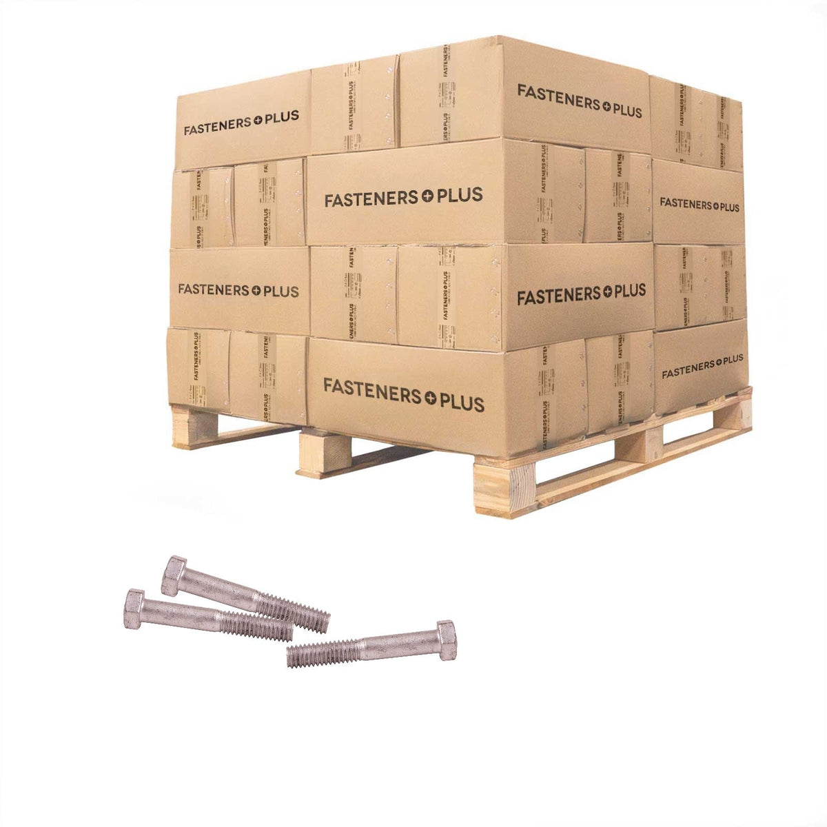 Conquest 5/16" x 2" A307 Grade A Hex Bolt - Hot Dip Galvanized - Pallet of 43,200