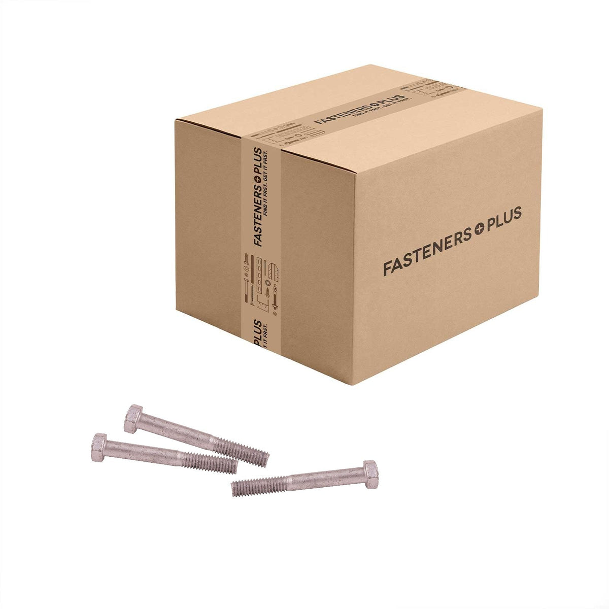 Conquest 5/16" x 2-1/2" A307 Grade A Hex Bolt - Hot Dip Galvanized - Carton of 900
