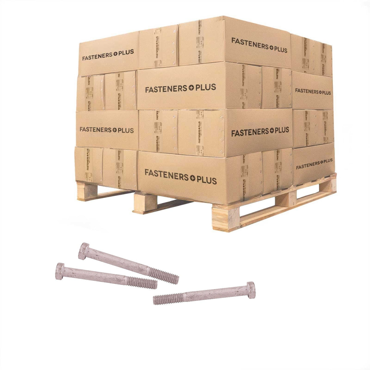 Conquest 5/16" x 3" A307 Grade A Hex Bolt - Hot Dip Galvanized - Pallet of 25,200