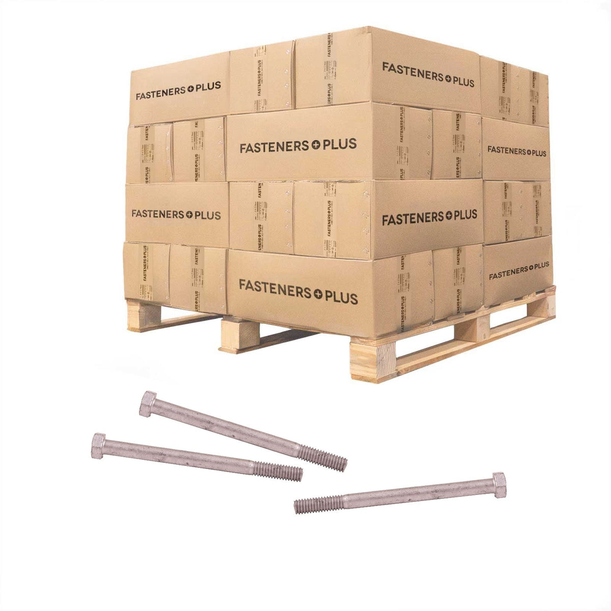 Conquest 5/16" x 4" A307 Grade A Hex Bolt - Hot Dip Galvanized - Pallet of 16,200