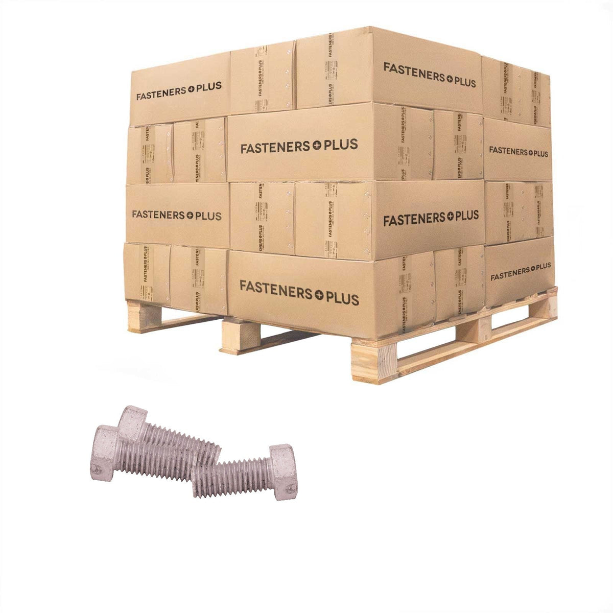Conquest 5/8" x 1-1/2" A307 Grade A Fully Threaded Hex Bolt - Hot Dip Galvanized - Pallet of 10,800