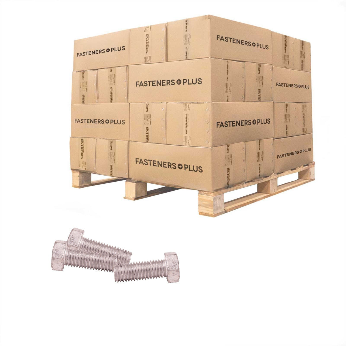 Conquest 5/8" x 1-3/4" A307 Grade A Fully Threaded Hex Bolt - Hot Dip Galvanized - Pallet of 9,000