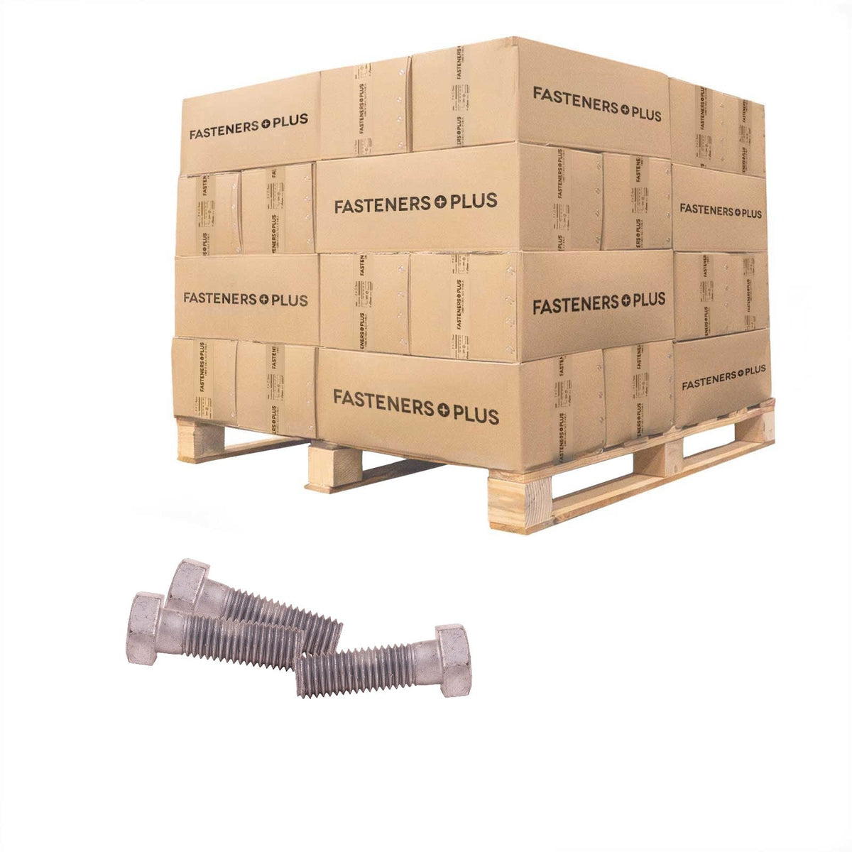 Conquest 5/8" x 2" A307 Grade A Hex Bolt - Hot Dip Galvanized - Pallet of 9,000