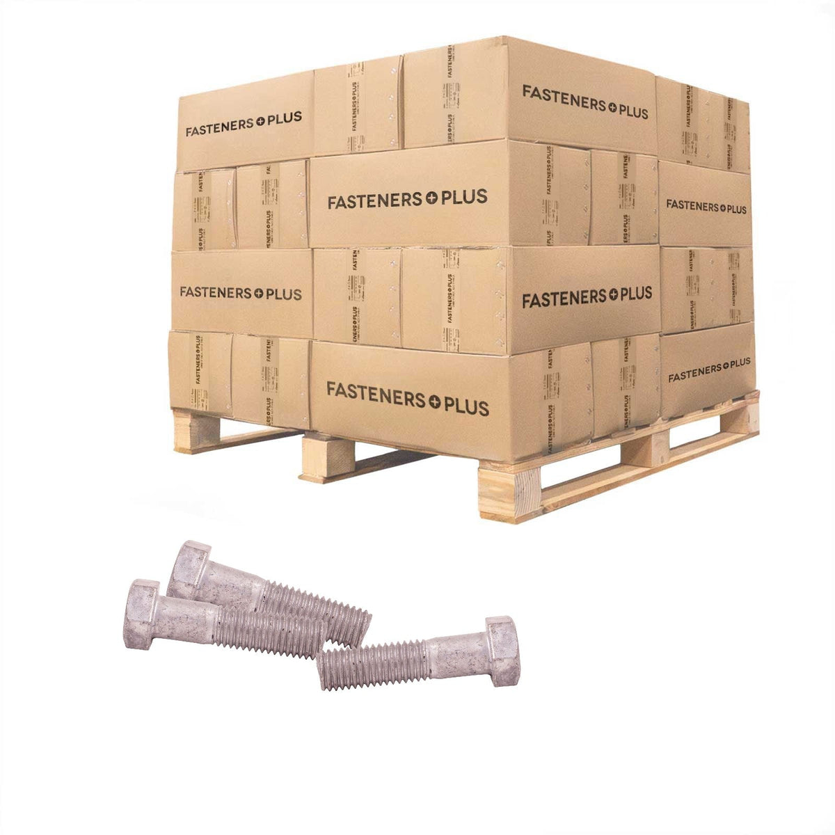 Conquest 5/8" x 2-1/2" A307 Grade A Hex Bolt - Hot Dip Galvanized - Pallet of 7,200