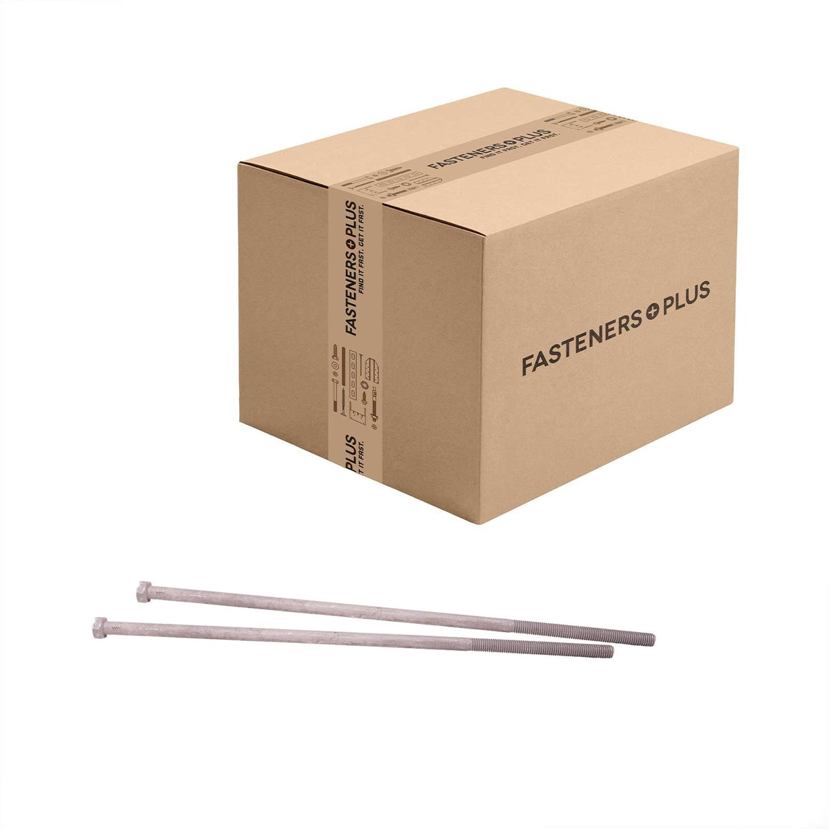 Conquest 5/8" x 22" A307 Grade A Hex Bolt with 6" Thread - Hot Dip Galvanized - Carton of 25