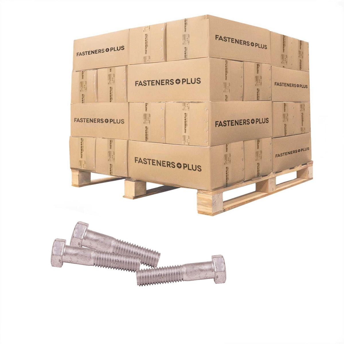 Conquest 5/8" x 2-3/4" A307 Grade A Hex Bolt - Hot Dip Galvanized - Pallet of 7,200