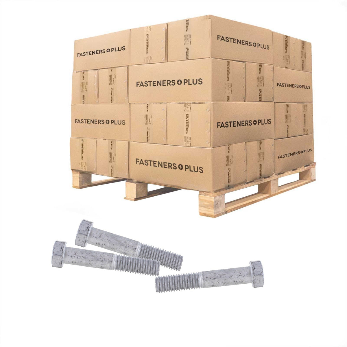 Conquest 5/8" x 3-1/2" A307 Grade A Hex Bolt - Hot Dip Galvanized - Pallet of 5,400