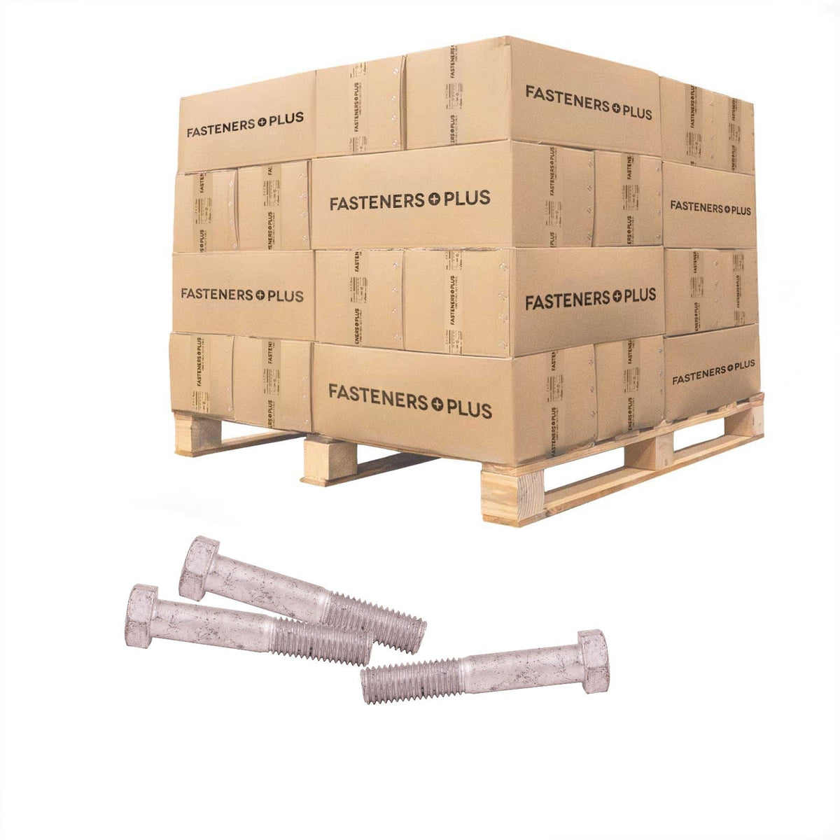 Conquest 5/8" x 3-1/4" A307 Grade A Hex Bolt - Hot Dip Galvanized - Pallet of 4,320