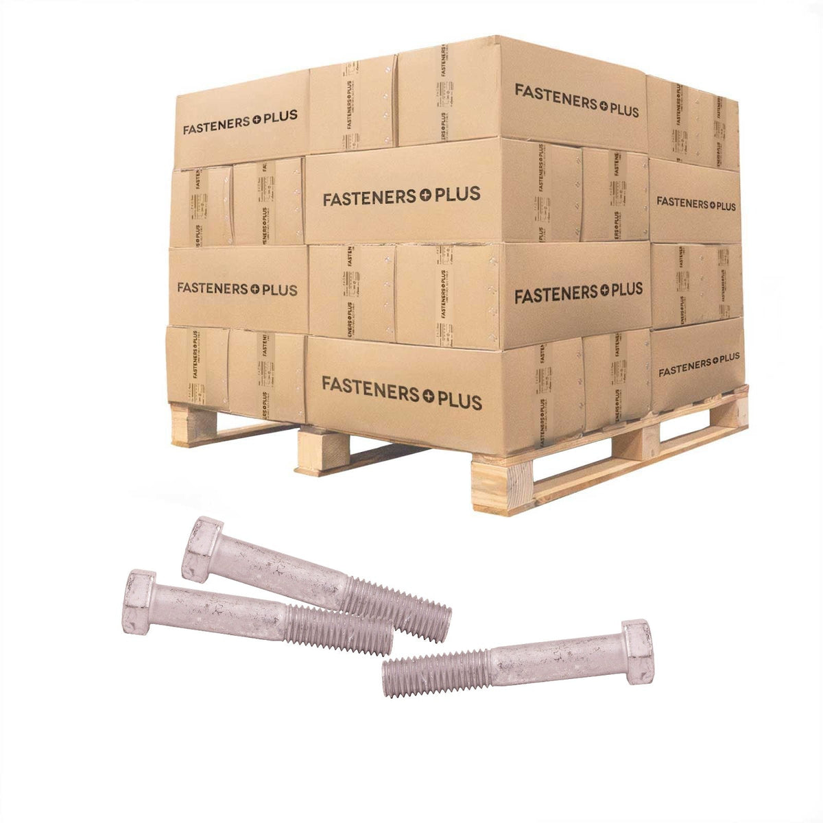 Conquest 5/8" x 3-3/4" A307 Grade A Hex Bolt - Hot Dip Galvanized - Pallet of 4,500