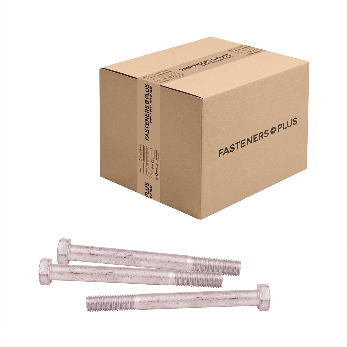 Conquest 5/8" x 6-1/2" A307 Grade A Hex Bolt - Hot Dip Galvanized - Carton of 70