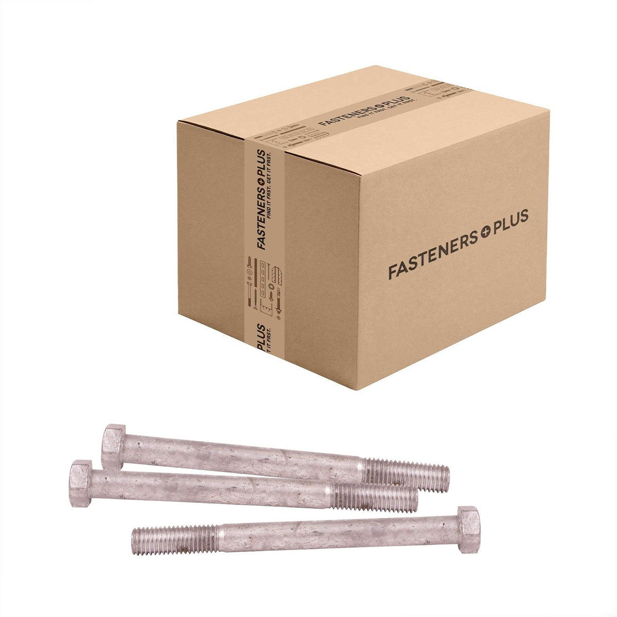 Conquest 5/8" x 7" A307 Grade A Hex Bolt - Hot Dip Galvanized - Carton of 70