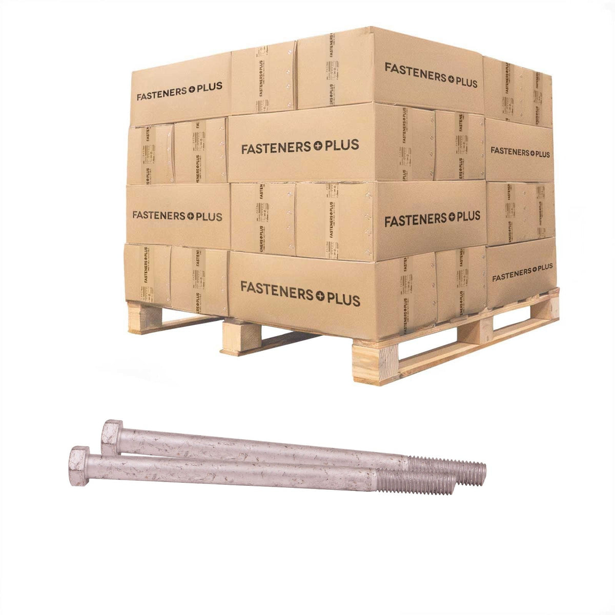 Conquest 5/8" x 9" A307 Grade A Hex Bolt - Hot Dip Galvanized - Pallet of 2,160