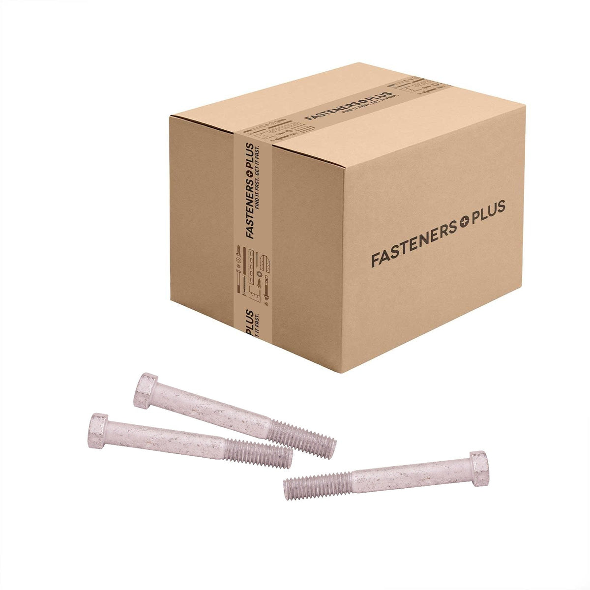 Conquest 7/16" x 4" A307 Grade A Hex Bolt - Hot Dip Galvanized - Carton of 225