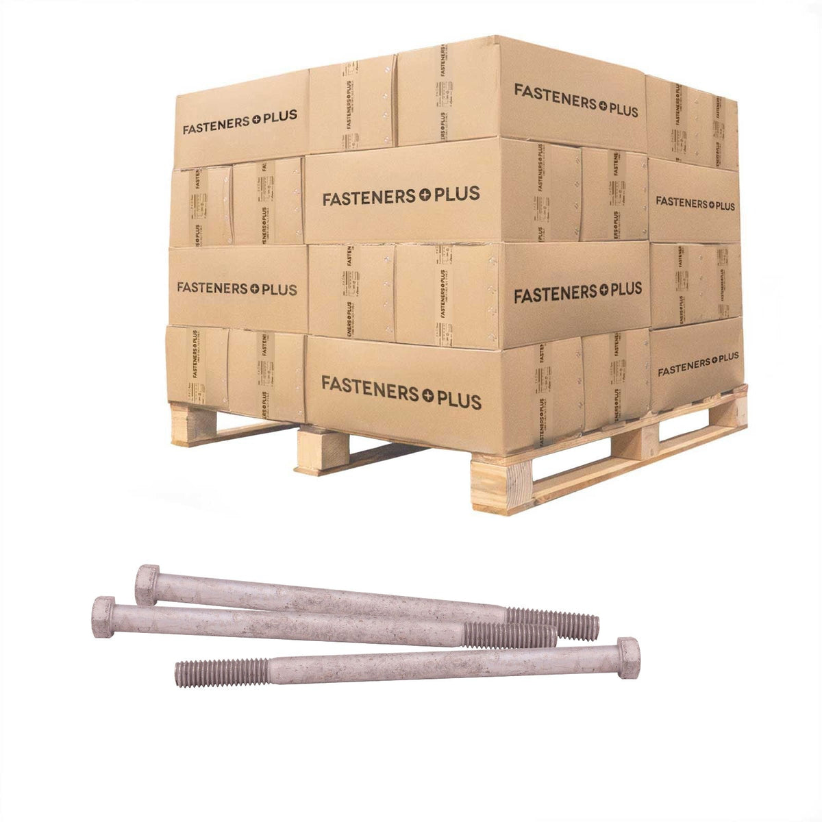 Conquest 7/16" x 7" A307 Grade A Hex Bolt - Hot Dip Galvanized - Pallet of 6,300