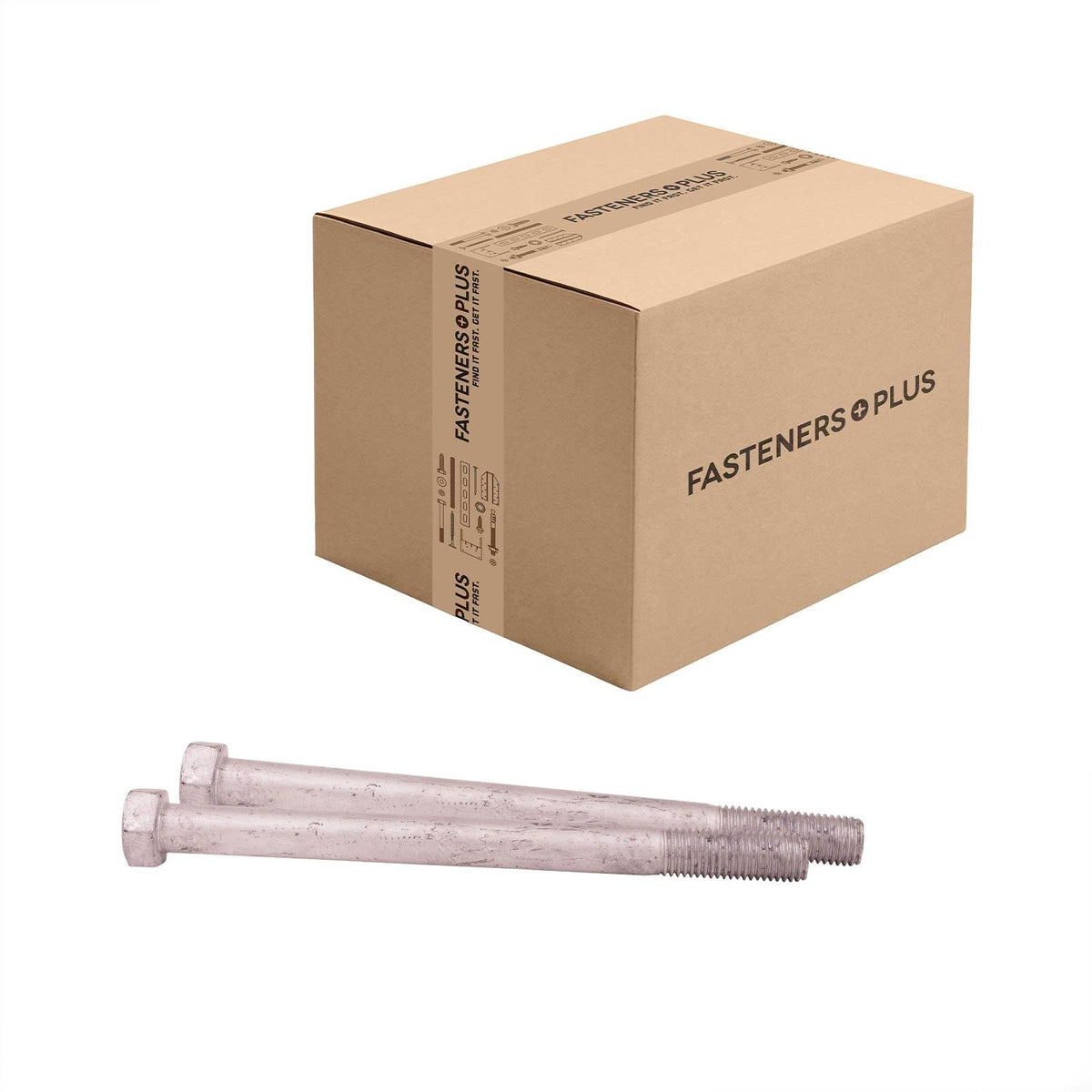 Conquest 7/8" x 11" A307 Grade A Hex Bolt - Hot Dip Galvanized - Carton of 20