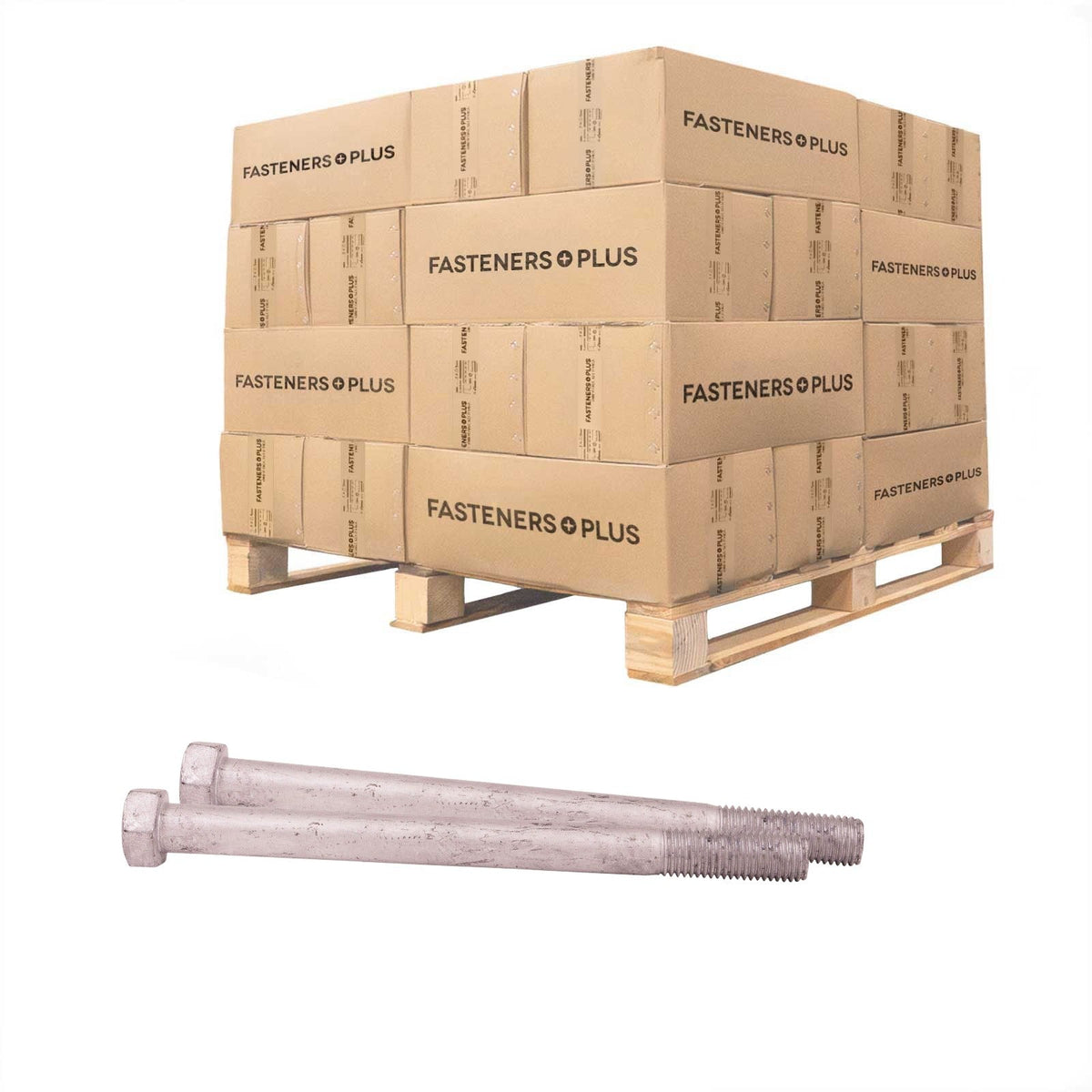 Conquest 7/8" x 11" A307 Grade A Hex Bolt - Hot Dip Galvanized - Pallet of 960
