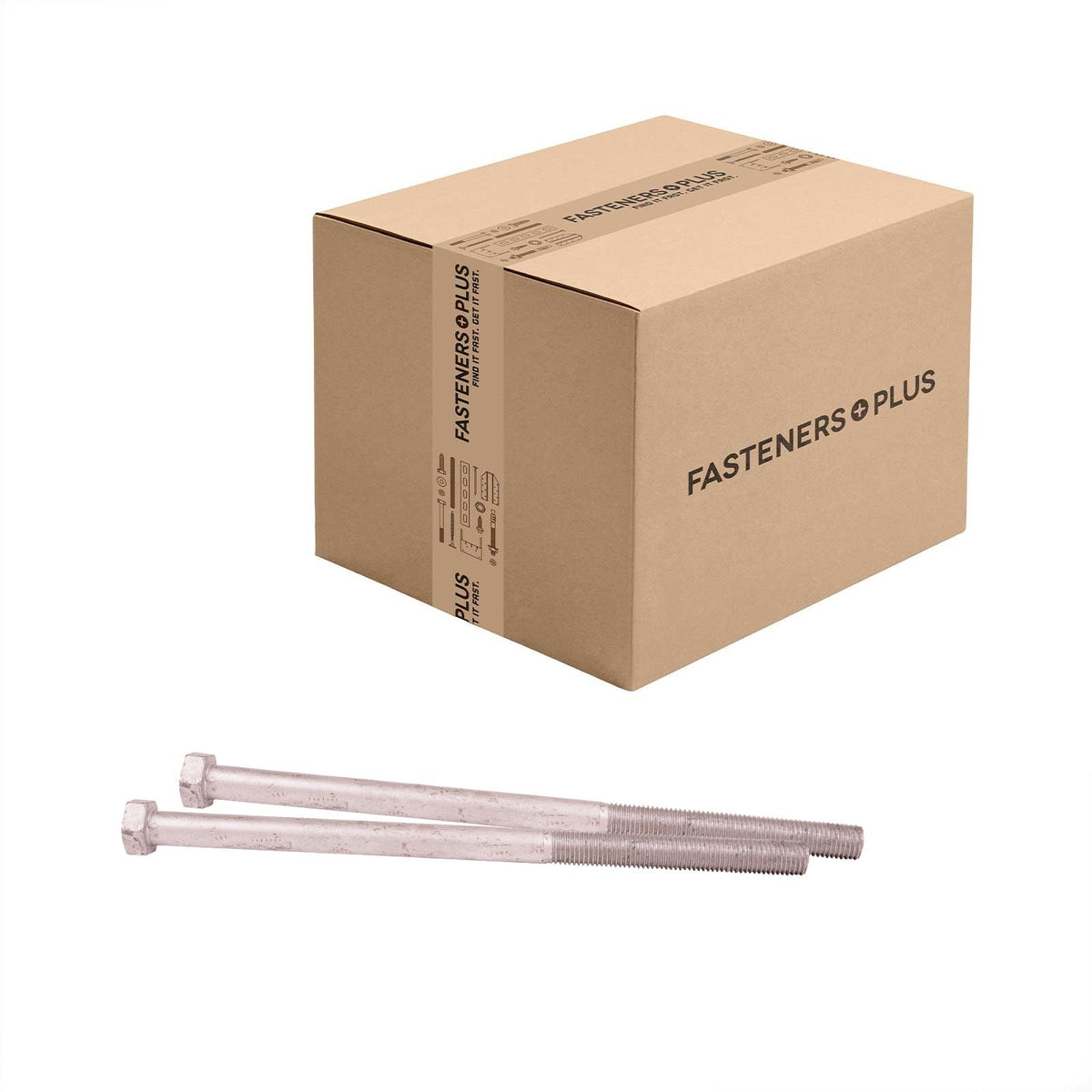 Conquest 7/8" x 16" A307 Grade A Hex Bolt with 6" Thread - Hot Dip Galvanized - Carton of 20