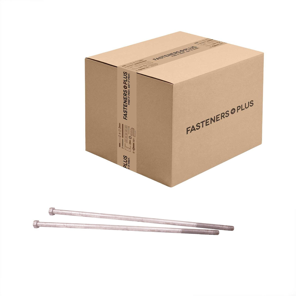 Conquest 7/8" x 30" A307 Grade A Hex Bolt with 6" Thread - Hot Dip Galvanized - Carton of 14