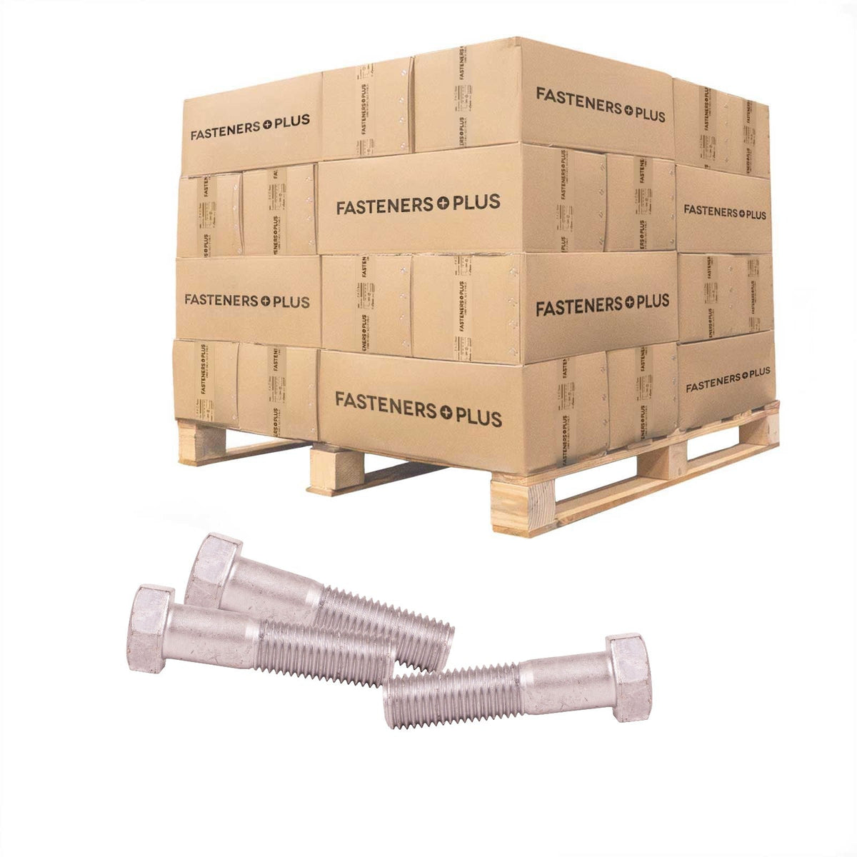 Conquest 7/8" x 3-1/2" A307 Grade A Hex Bolt - Hot Dip Galvanized - Pallet of 2,520