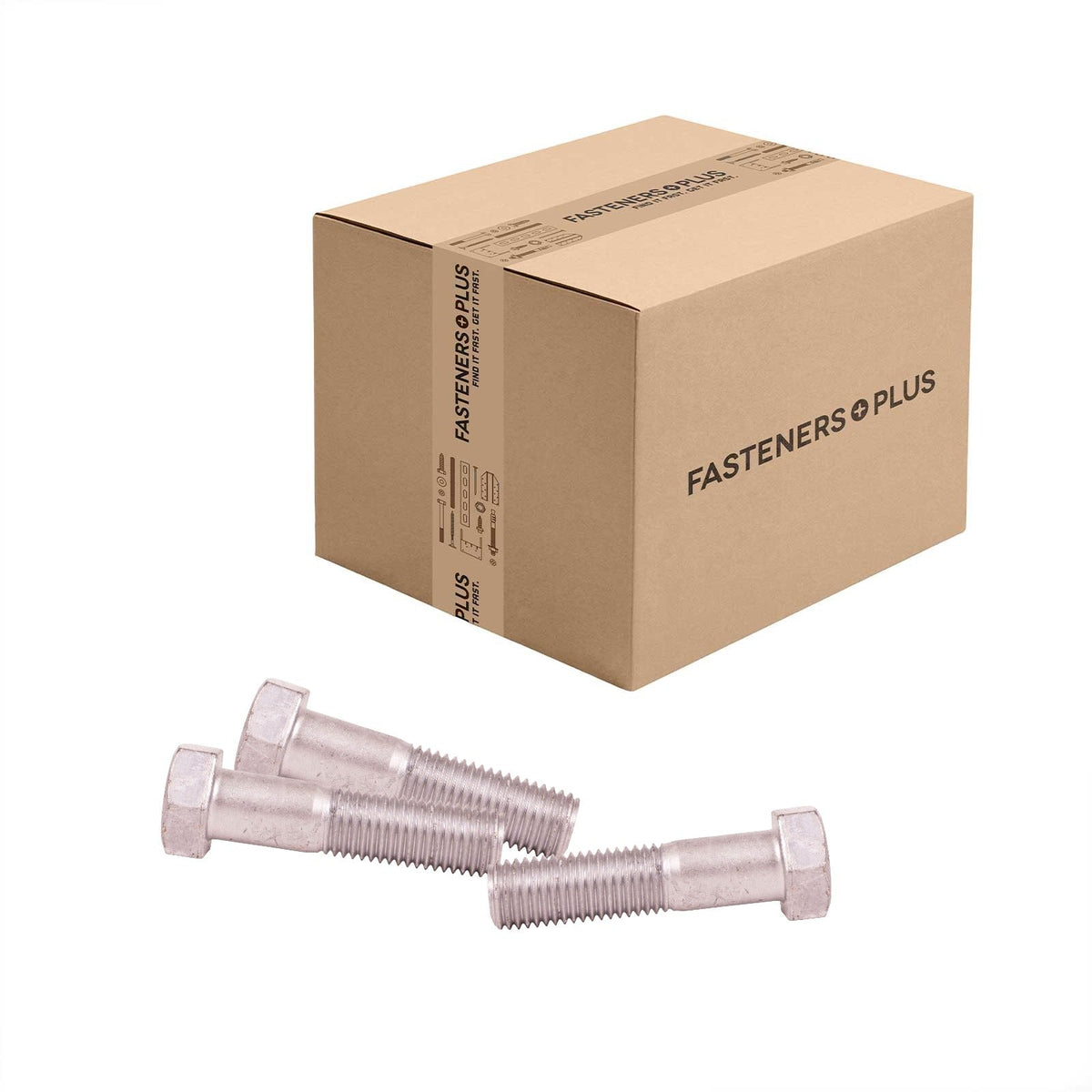 Conquest 7/8" x 3-1/2" A307 Grade A Hex Bolt - Hot Dip Galvanized - Carton of 70