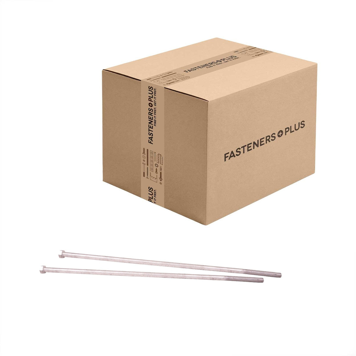 Conquest 7/8" x 36" A307 Grade A Hex Bolt with 6" Thread - Hot Dip Galvanized - Carton of 10