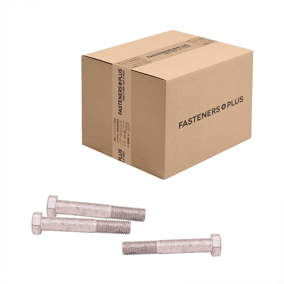 Conquest 7/8" x 5-1/2" A307 Grade A Hex Bolt - Hot Dip Galvanized - Carton of 45