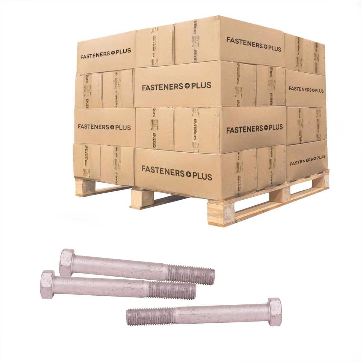 Conquest 7/8" x 7" A307 Grade A Hex Bolt - Hot Dip Galvanized - Pallet of 1,620