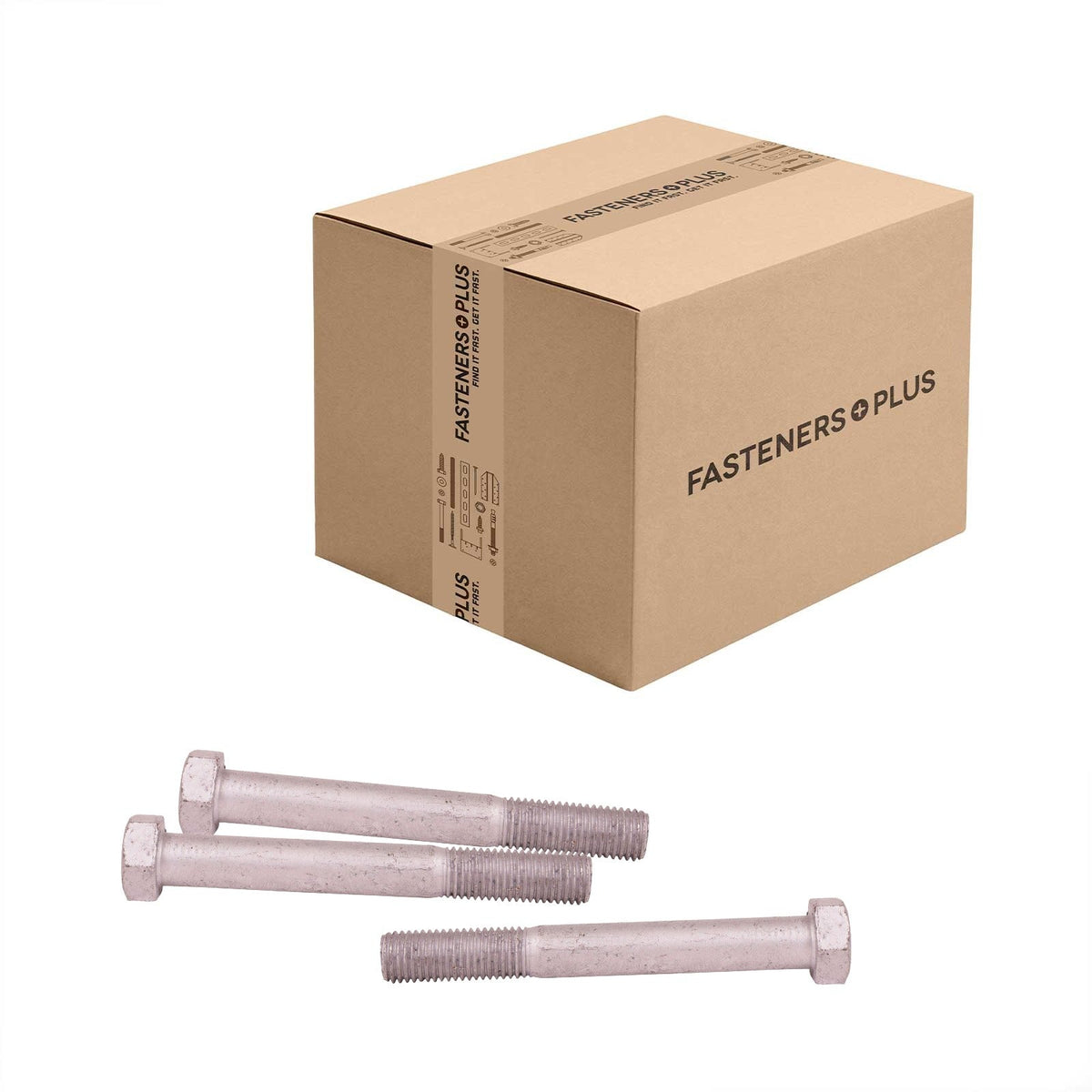 Conquest 7/8" x 7" A307 Grade A Hex Bolt - Hot Dip Galvanized - Carton of 45