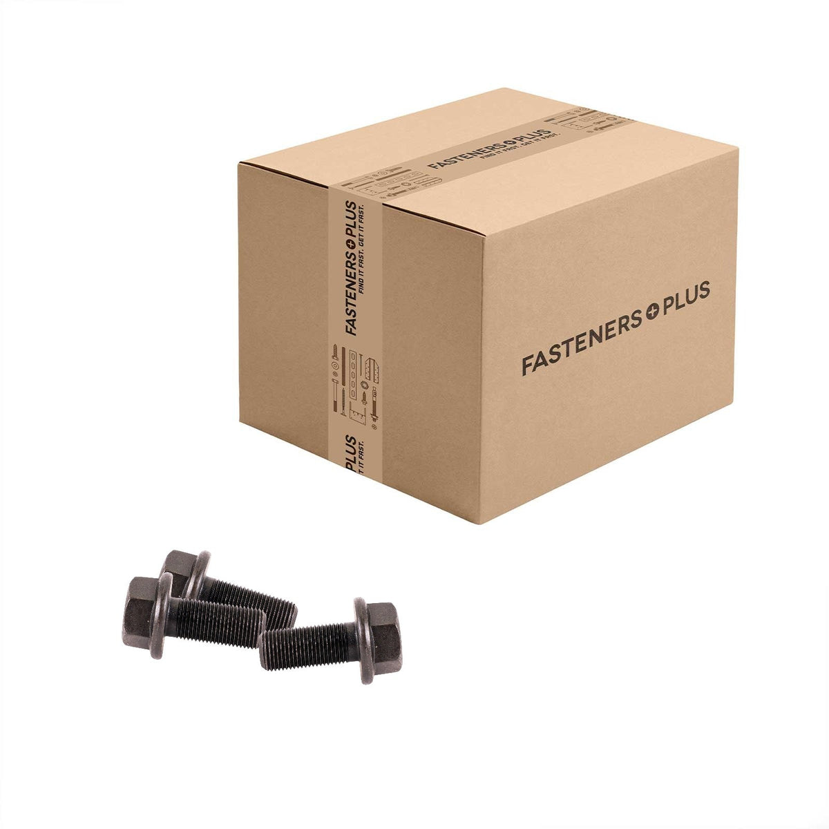 Conquest 5/8" x 1-1/2" Grade 8 Indented Fine Thread Flange Bolt - Plain - Carton of 140