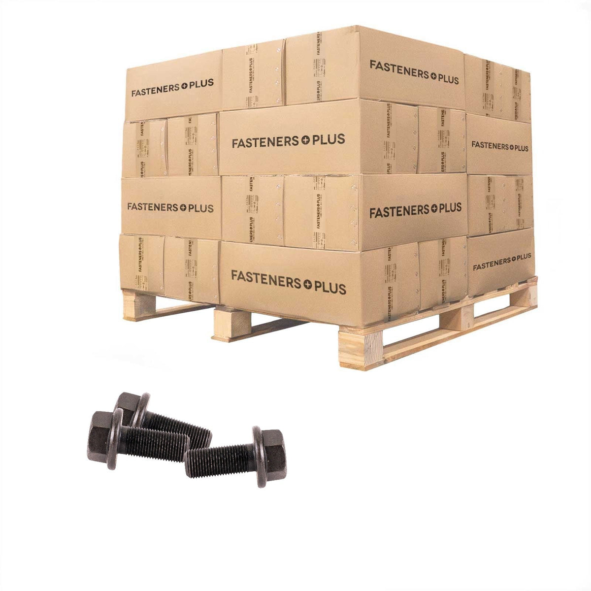 Conquest 5/8" x 1-1/2" Grade 8 Indented Fine Thread Flange Bolt - Plain - Pallet of 5,040