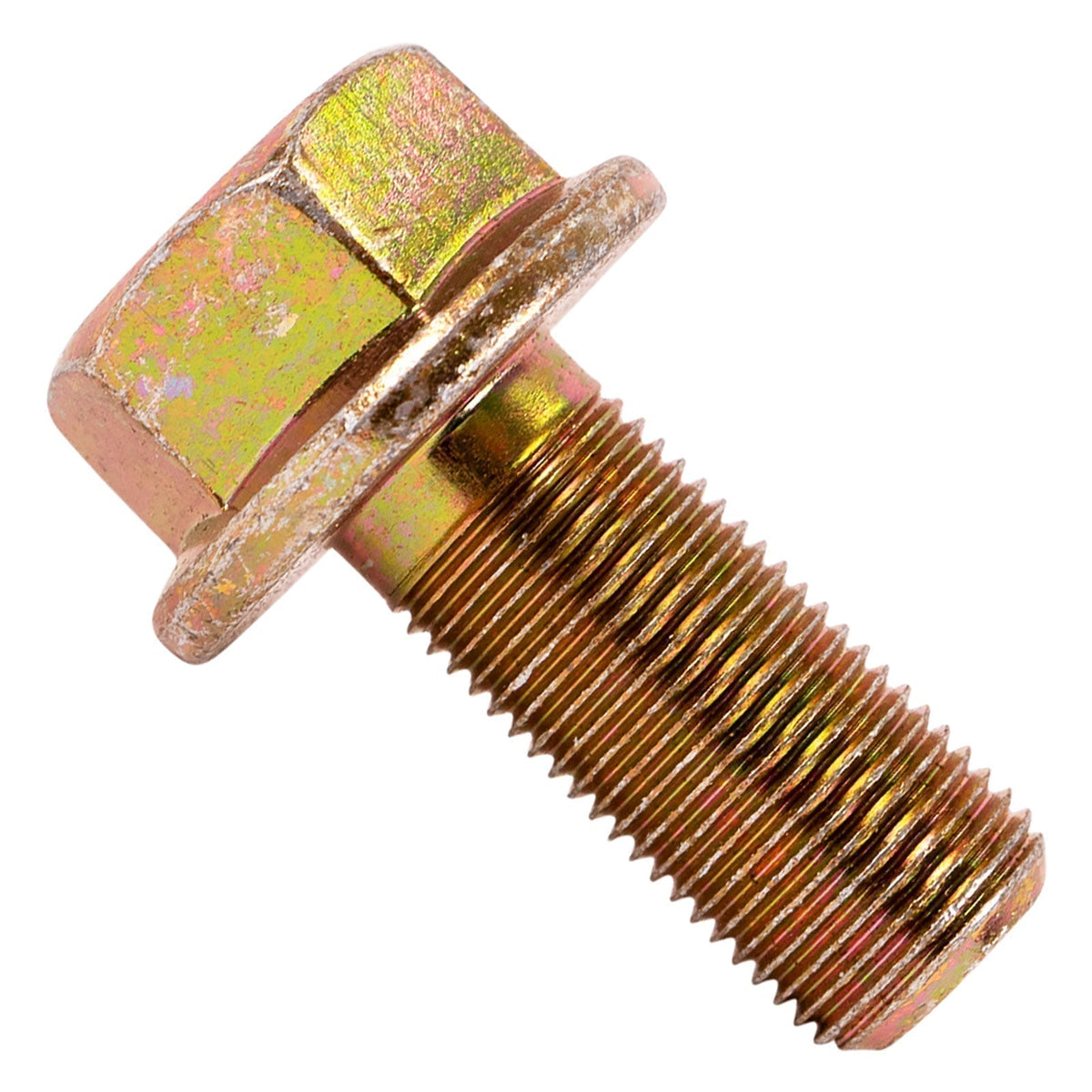5/8"-18 x 1-1/2" Conquest Grade 8 Non-Serrated Fine Thread Flange Bolt - Zinc Yellow