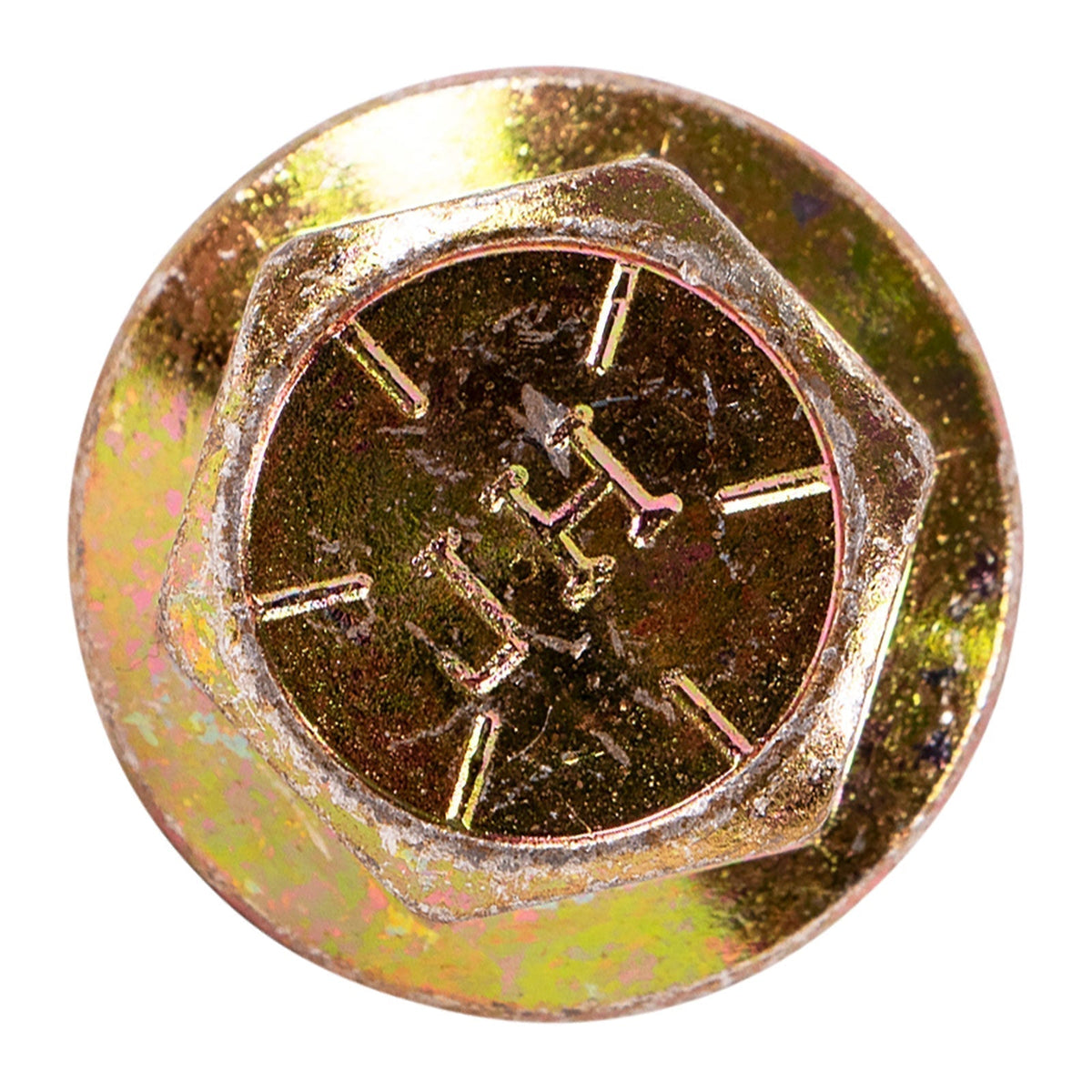 5/8"-18 x 1-1/2" Conquest Grade 8 Non-Serrated Fine Thread Flange Bolt - Zinc Yellow