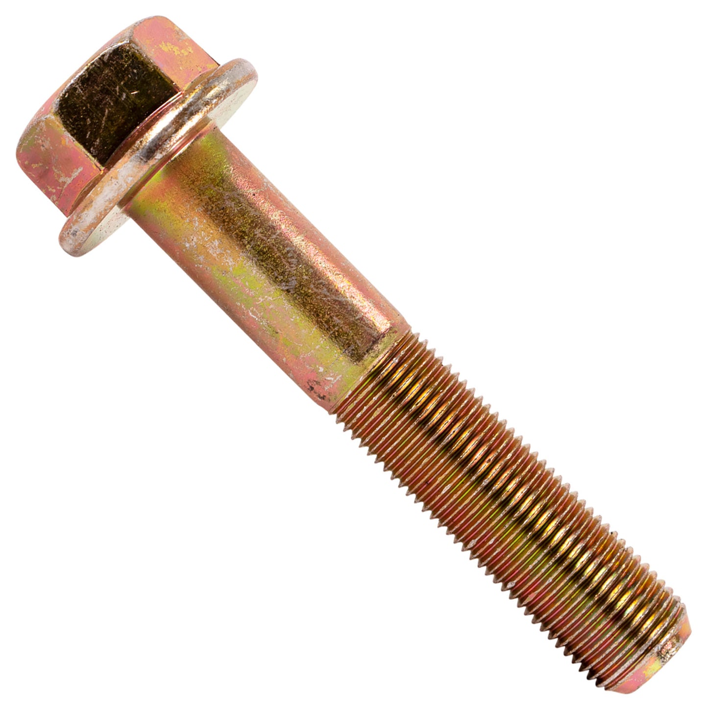 5/8"-18 x 3-1/2" Conquest Grade 8 Non-Serrated Fine Thread Flange Bolt - Zinc Yellow