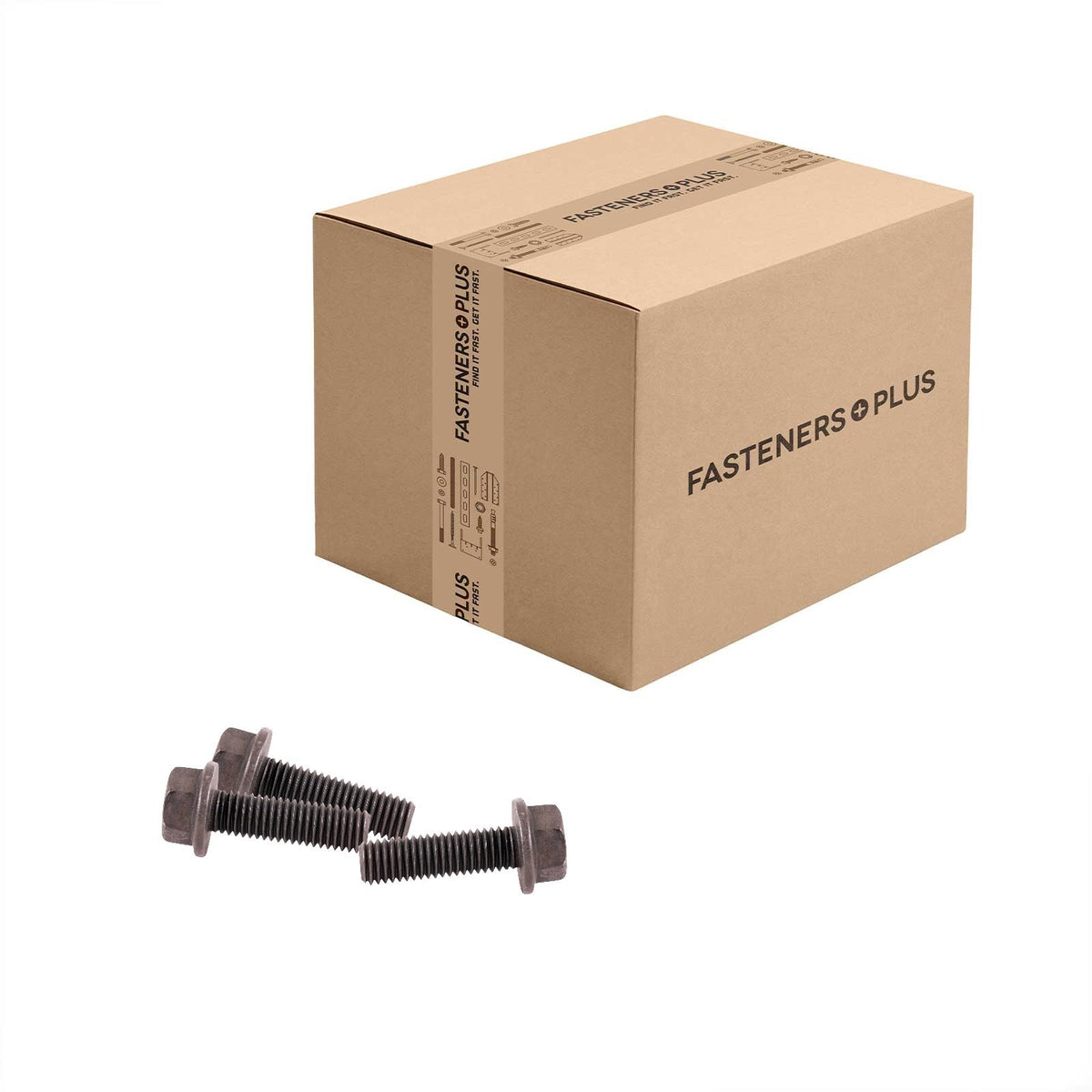 Conquest 1/2" x 1-3/4" Grade 8 Indented Flange Bolt - Plain - Carton of 250