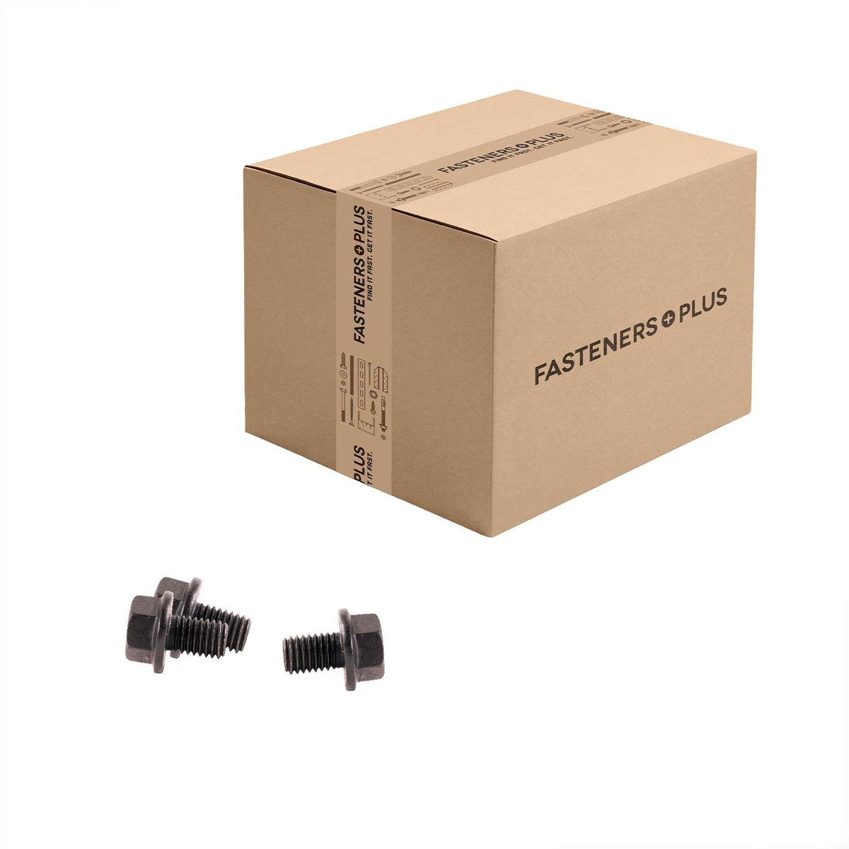 Conquest 1/2" x 3/4" Grade 8 Indented Flange Bolt - Plain - Carton of 375