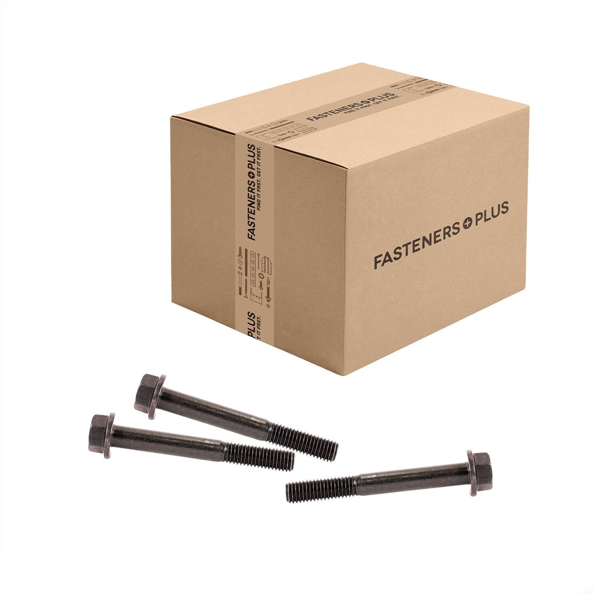 Conquest 1/2" x 4" Grade 8 Indented Flange Bolt - Plain - Carton of 135