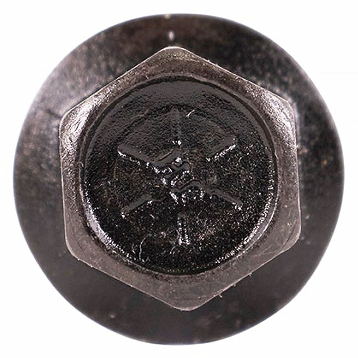 1/4"-20 x 2-1/2" Conquest Grade 8 Indented Flange Bolt - Black Phosphate & Oil