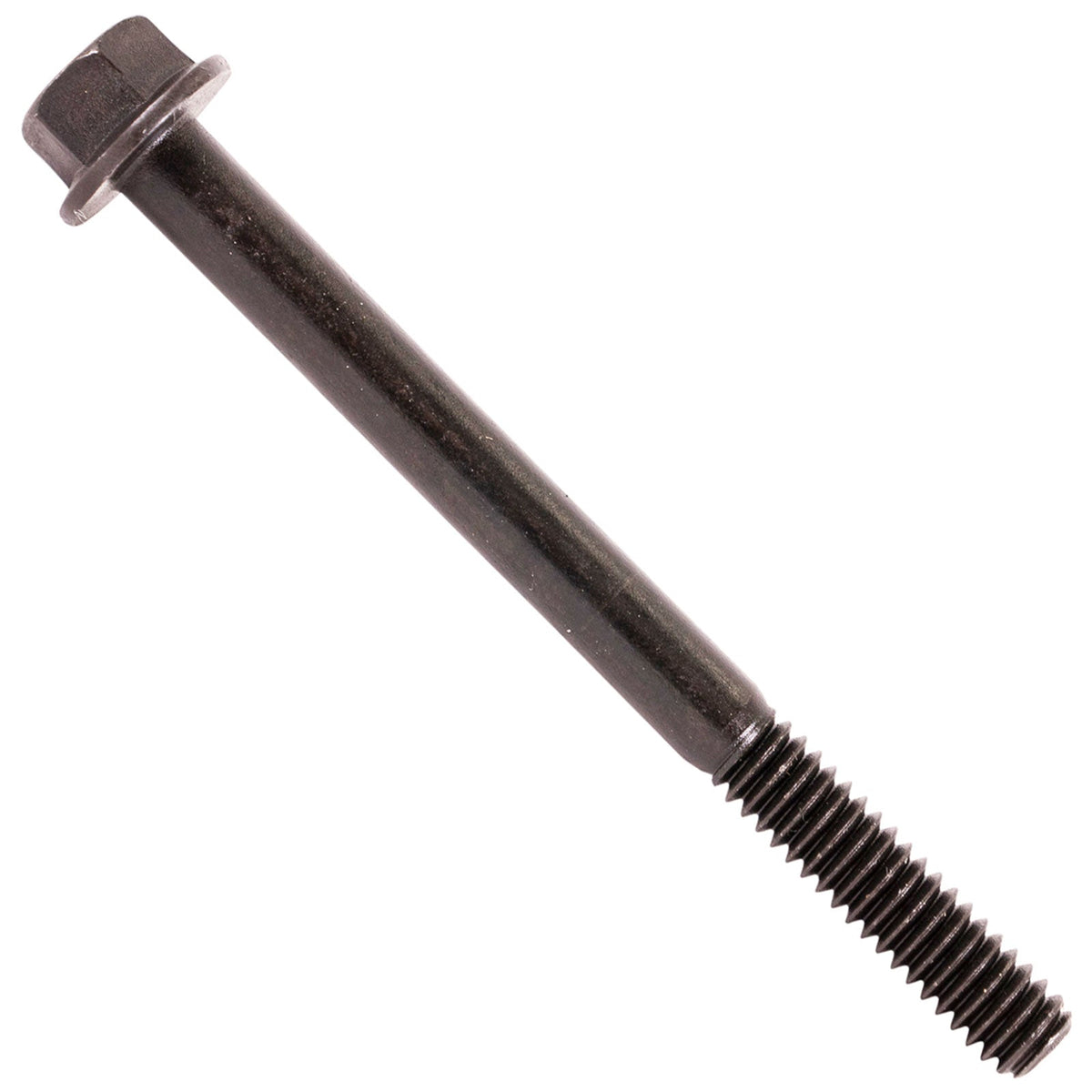 1/4"-20 x 3" Conquest Grade 8 Indented Flange Bolt - Black Phosphate & Oil