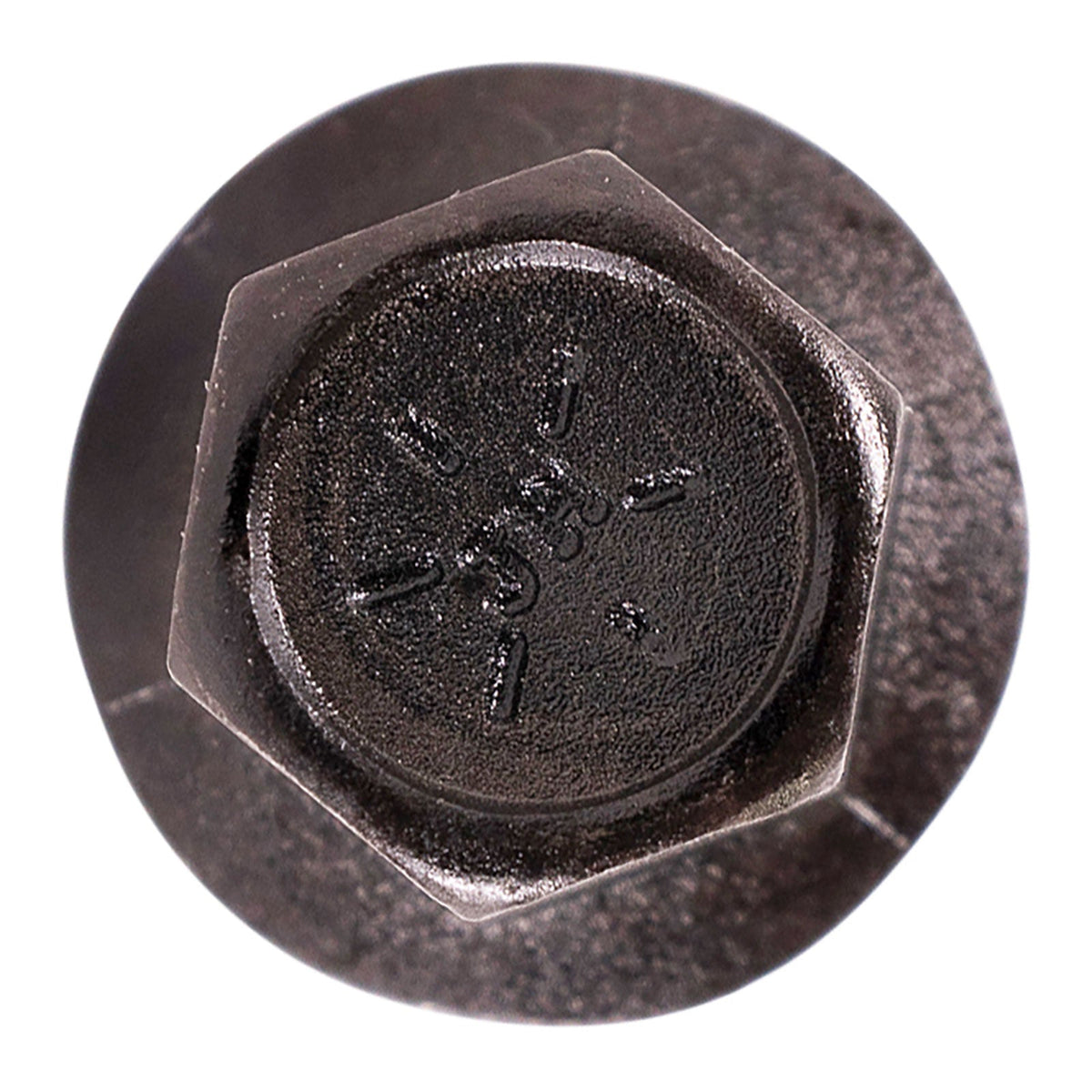 1/4"-20 x 3" Conquest Grade 8 Indented Flange Bolt - Black Phosphate & Oil