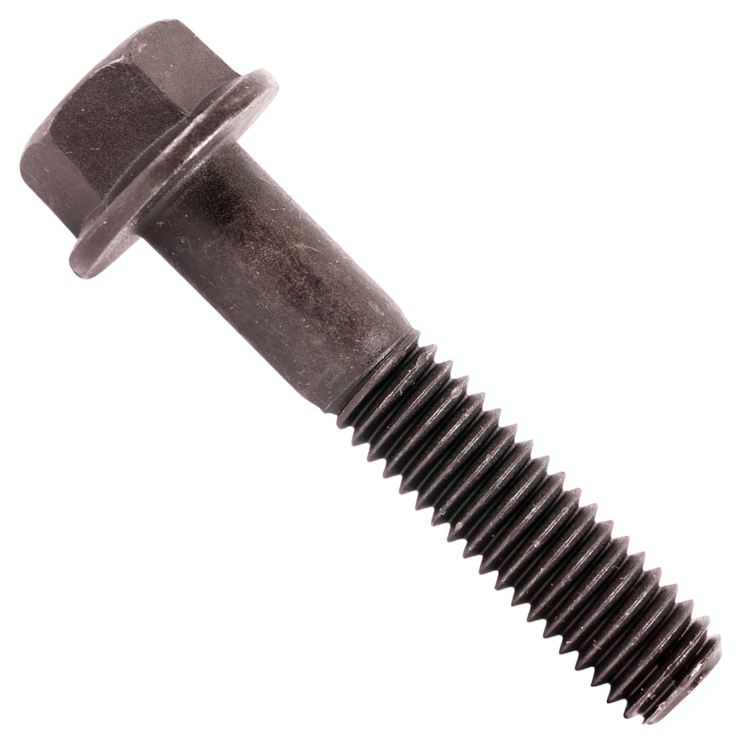 3/8"-16 x 2" Conquest Grade 8 Indented Flange Bolt - Black Phosphate & Oil