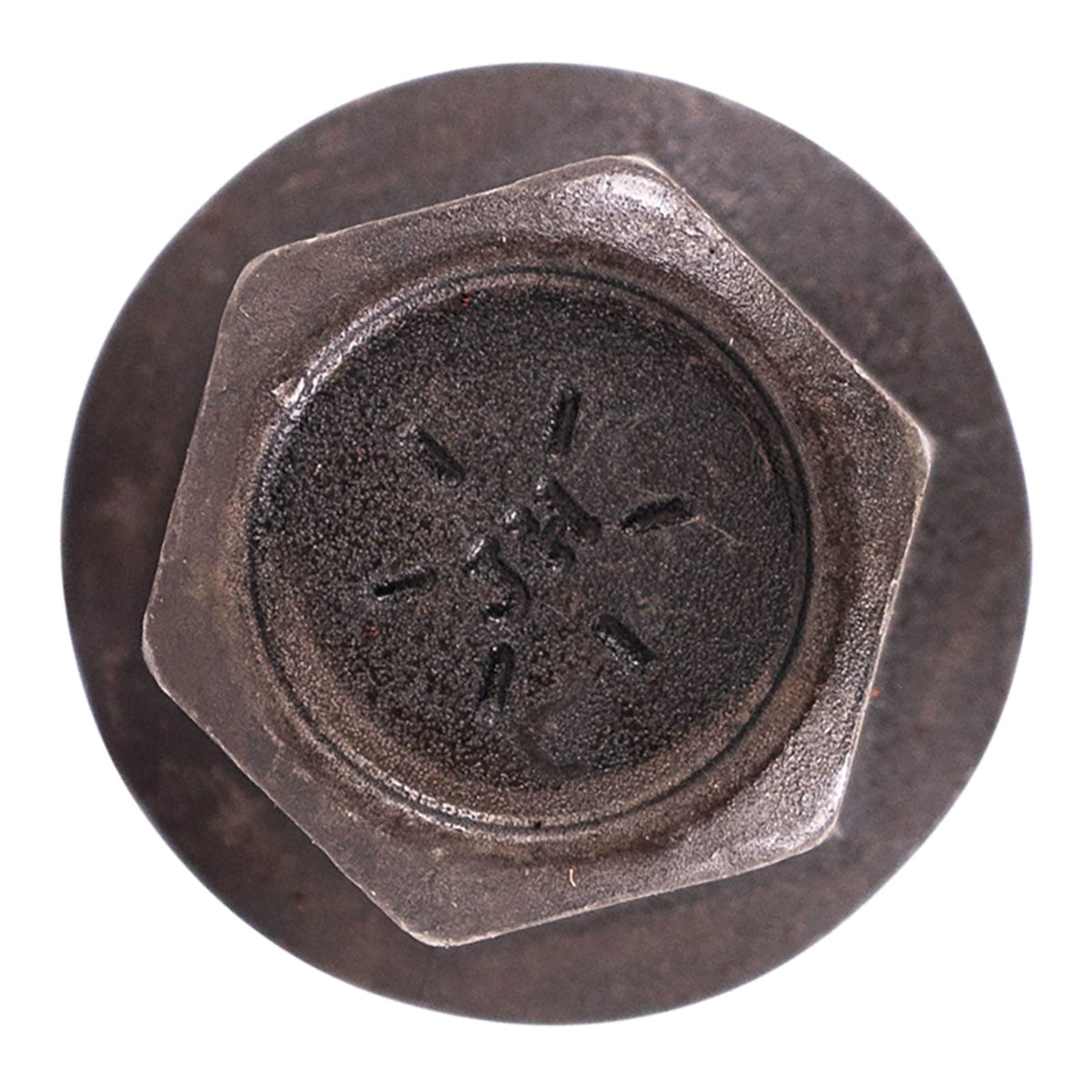 3/8"-16 x 4" Conquest Grade 8 Indented Flange Bolt - Black Phosphate & Oil