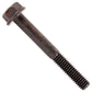 5/16"-18 x 2-1/2" Conquest Grade 8 Indented Flange Bolt - Black Phosphate & Oil