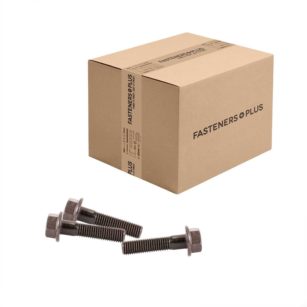 Conquest 5/8" x 2-3/4" Grade 8 Indented Flange Bolt - Plain - Carton of 105