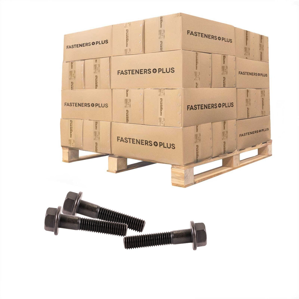 Conquest 5/8" x 3" Grade 8 Indented Flange Bolt - Plain - Pallet of 3,240
