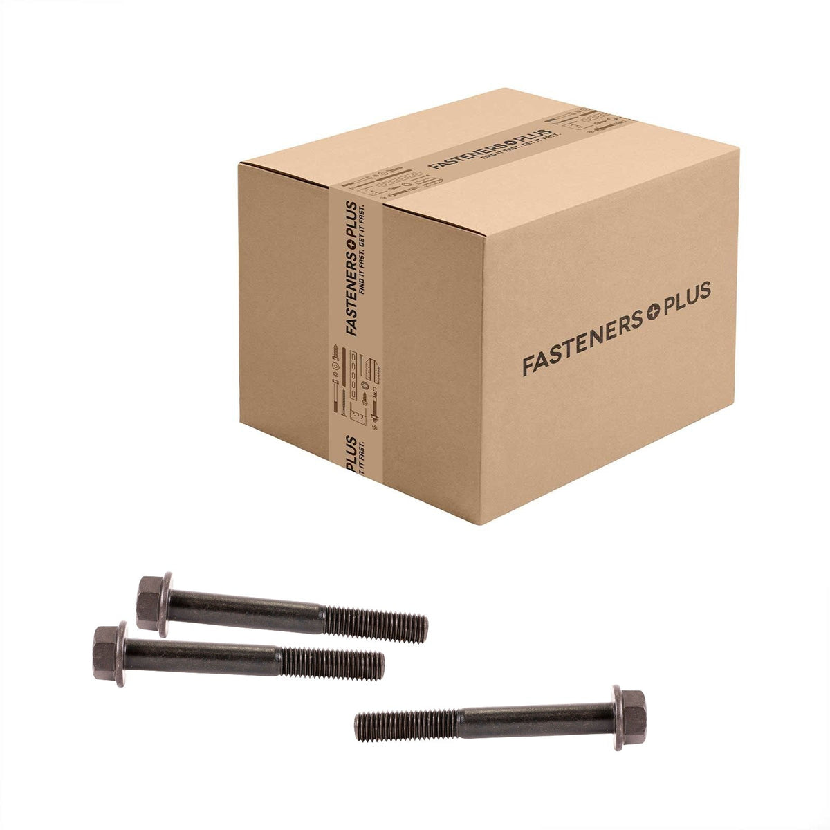 Conquest 5/8" x 5" Grade 8 Indented Flange Bolt - Plain - Carton of 70