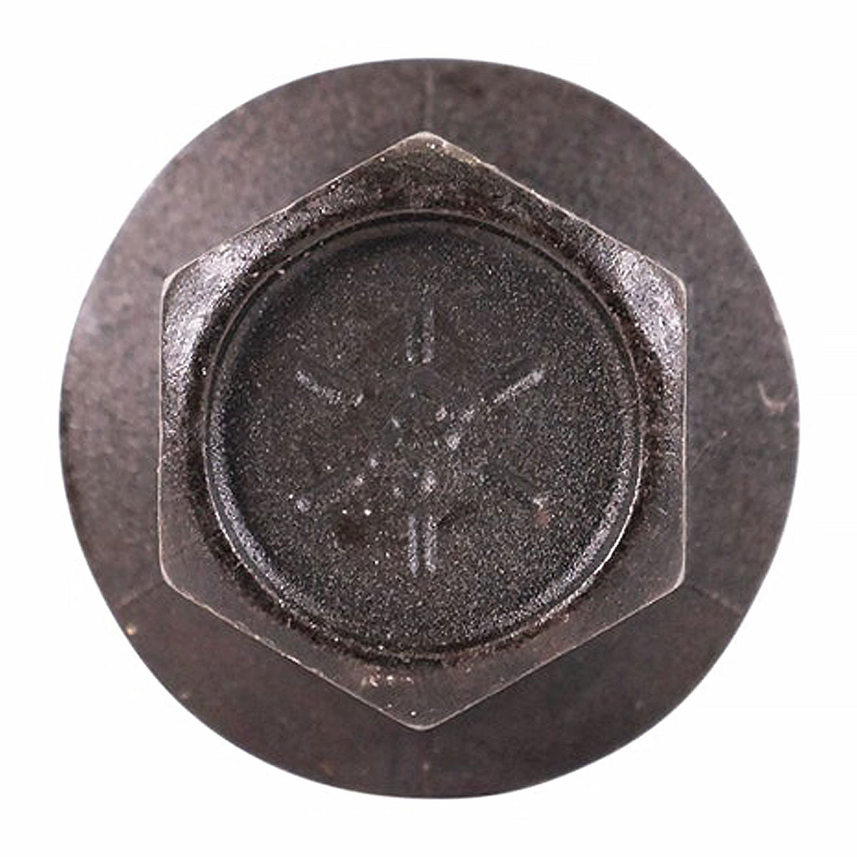7/16"-14 x 1-1/4" Conquest Grade 8 Indented Flange Bolt - Black Phosphate & Oil