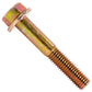 1/2"-13 x 3" Conquest Grade 8 Non-Serrated Flange Bolt - Zinc Yellow